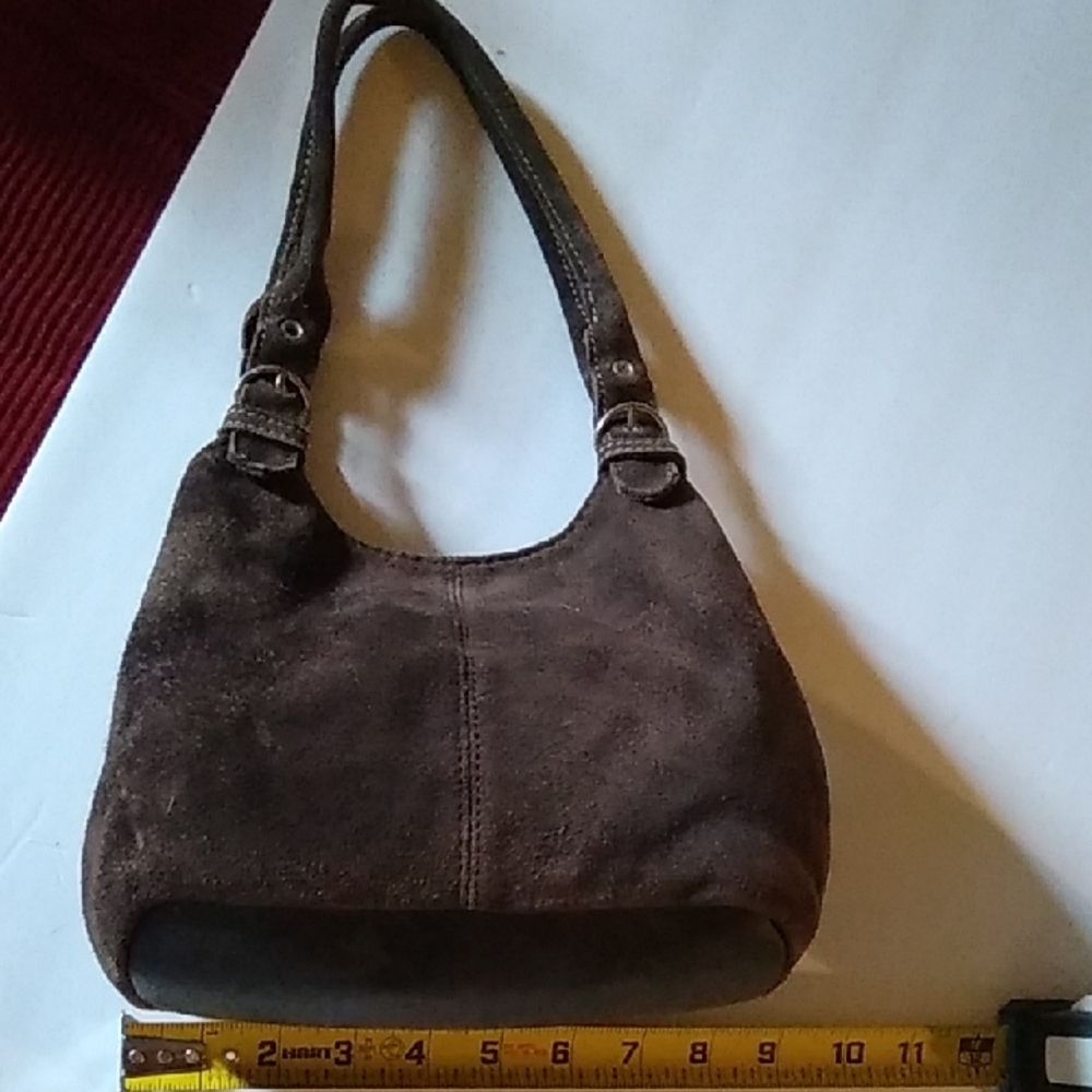 Brown Suede Shoulder Bag